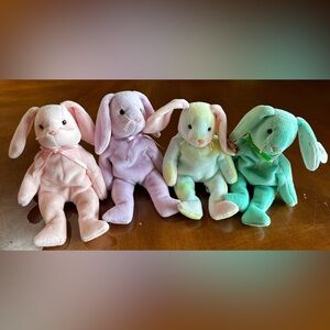 *RARE HIPPIE* BUNNY BEANIE BABY BUNDLE